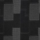 Tissu Jeans jacquard motif patchwork Noir