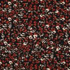 Tissu Polyester Stretch imprimé motif léopard sur fond Noir