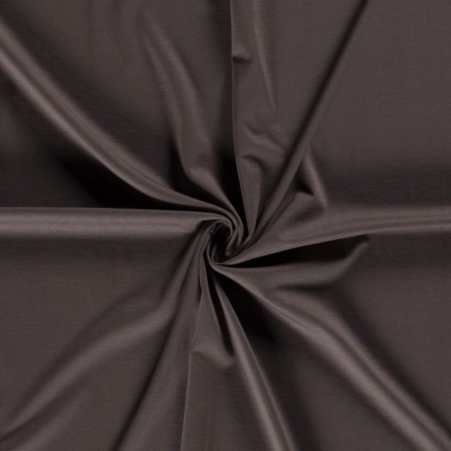 Tissu Jersey Viscose Nylon Gris anthracite - Par 10 cm