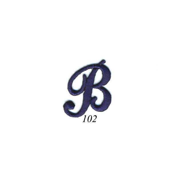 Ecusson Thermocollant Lettre Calligraphie Anglaise "B" Marine