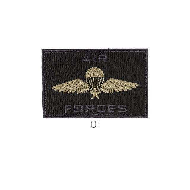 Ecusson Thermocollant Air Force Beige et Noir