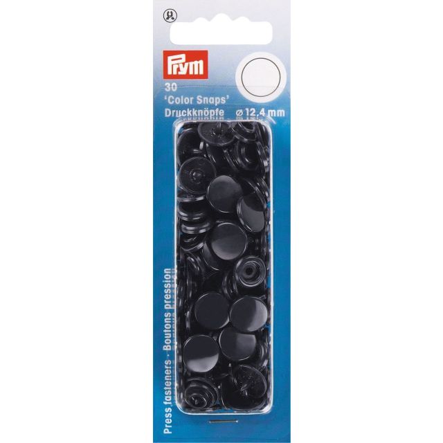 Prym 30 Boutons pression Color Snaps Bleu marine 12,4 mm