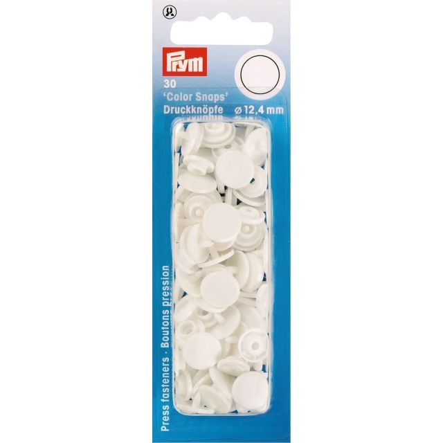 Prym 30 Boutons pression Color Snaps blanc 12,4 mm