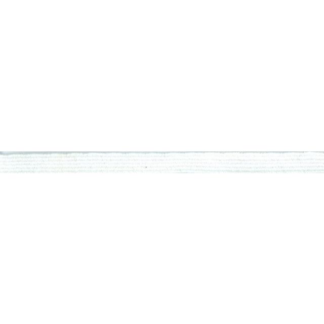 Elastique tubulaire polyester 12 mm Blanc x1m