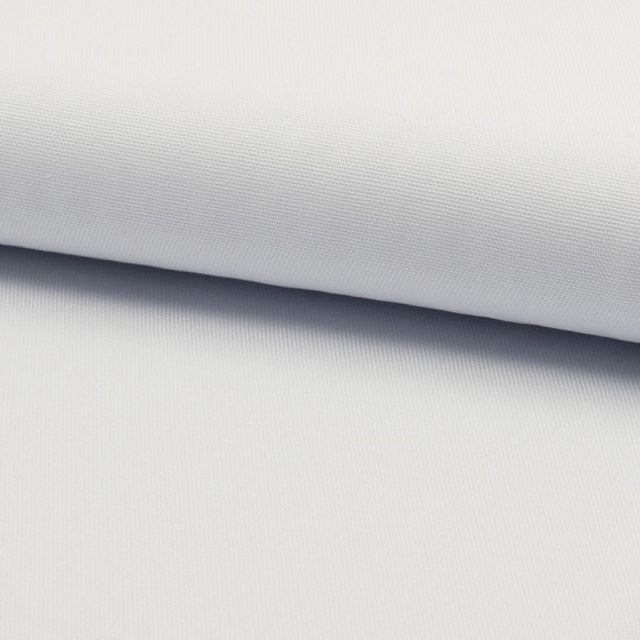 Tissu Coton Sergé d'ameublement uni Blanc - Par 10 cm