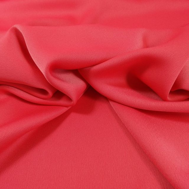 Tissu Crêpe satin mat Corail x10cm