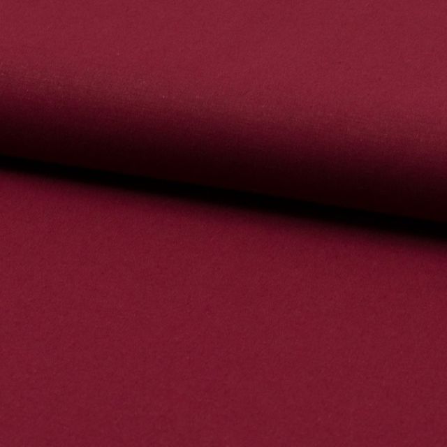 Tissu Coton uni Bordeaux - Par 10 cm