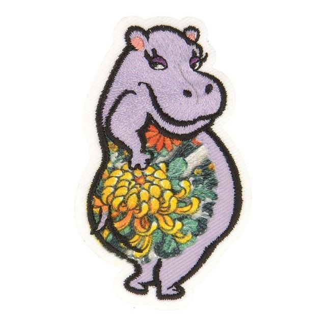 Ecusson Thermocollant Animaux Tatoués - Hippopotame