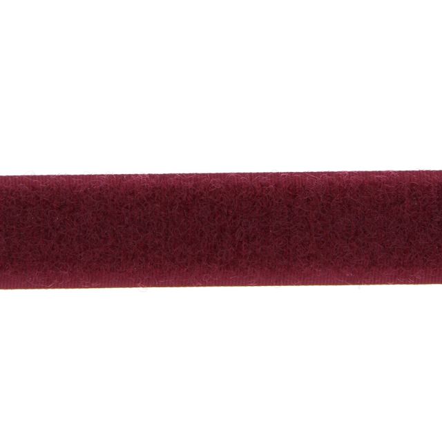 Velcro agrippant velours à coudre 20 mm Bordeaux x1m