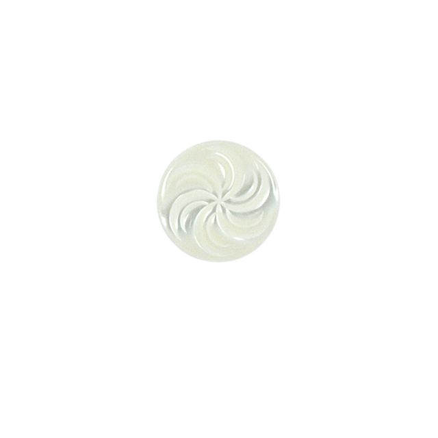 Bouton Giani spirale fleuri 15 mm - Blanc