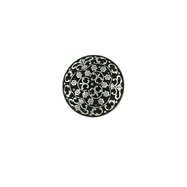 Bouton Dante en métal 18 mm - Argent