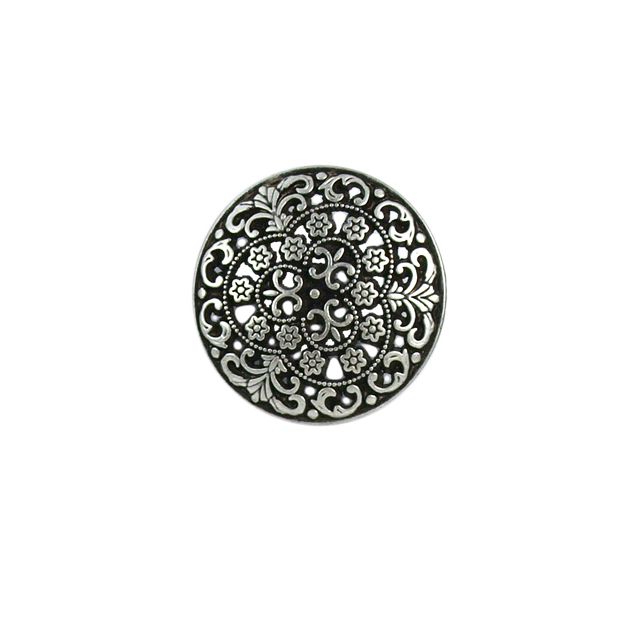 Bouton Dante en métal 22 mm - Argent