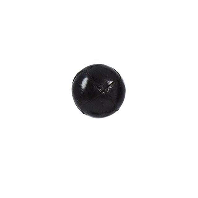 Bouton Giustina effet capitonné 15 mm - Marron