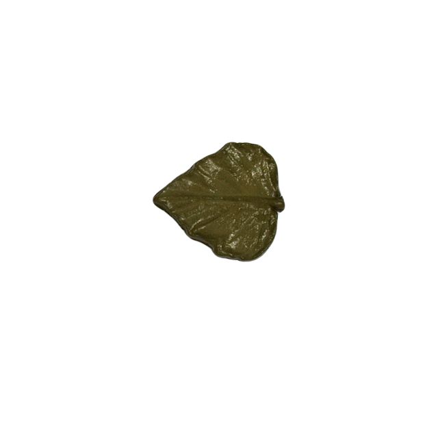 Bouton Elie feuille 15 mm - Vert