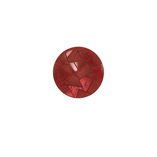 Bouton Emma triangle nacré 18 mm - Rouge