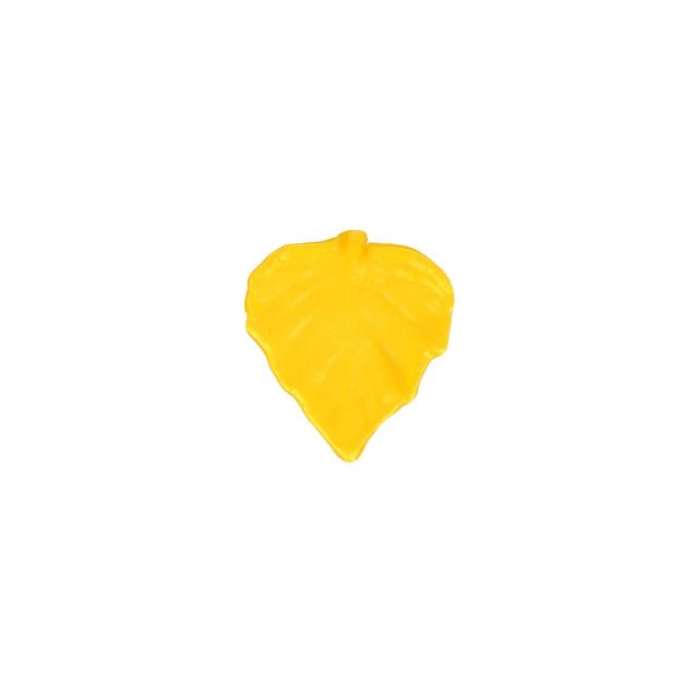 Bouton feuille 15 mm - Jaune