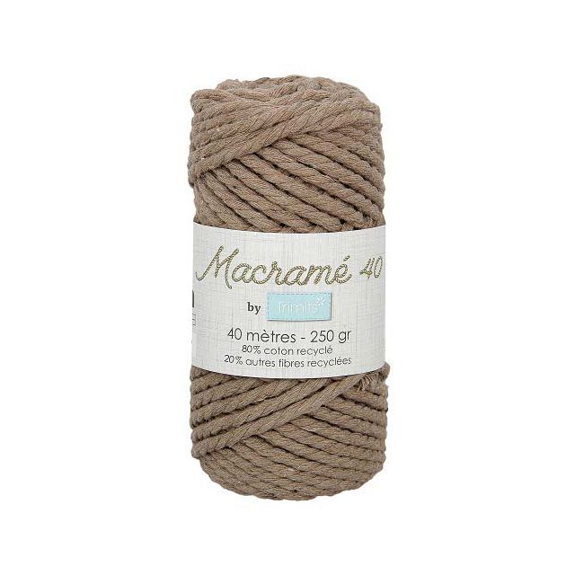 Cordon Coton Macramé 40m - Marron