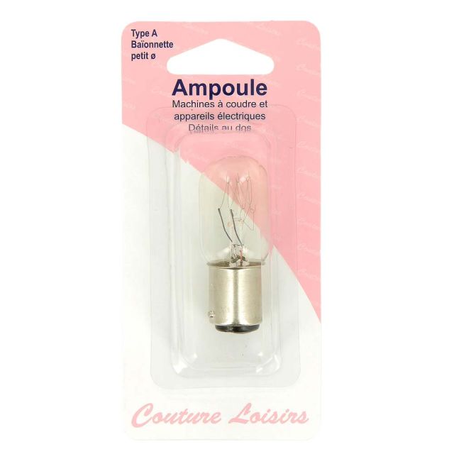 Ampoule de rechange pour machine à coudre à baîonnette courte