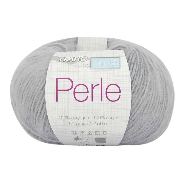 Pelote de fil à tricoter Perle 50g - Gris