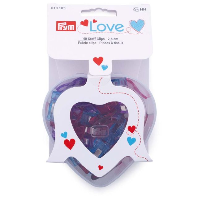Boîte cœur Pinces à tissus 2,6 cm Prym Love x40