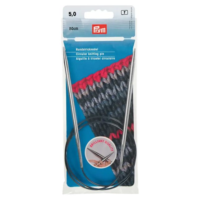 Aiguilles à tricoter circulaires Prym 80 cm - 5,0 mm