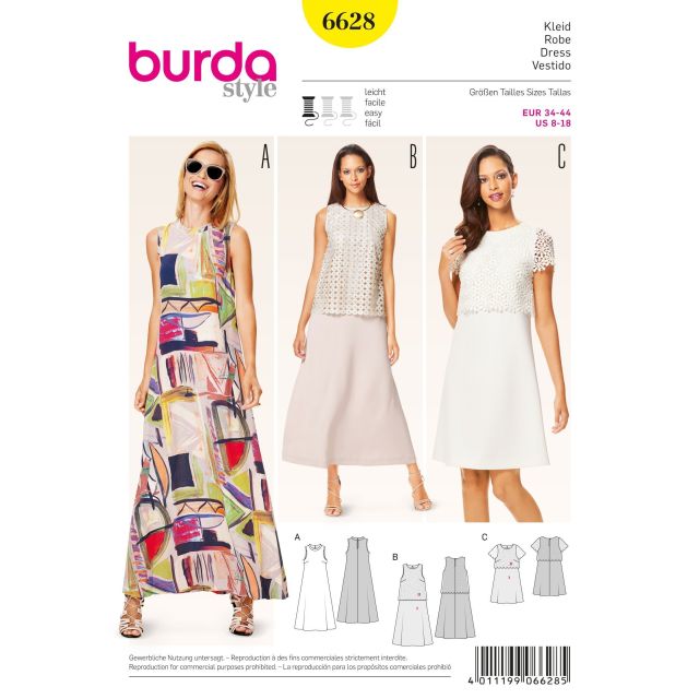 Patron Burda 6628 Robe