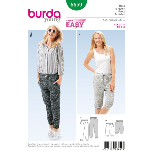 Patron Burda 6659 Pantalon