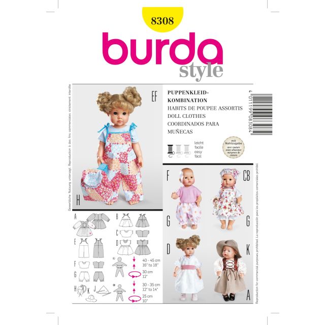 Patron Burda 8308 Coordonnés