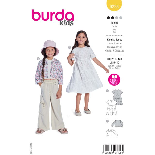 Patron Burda Kids 9225 Robe et veste