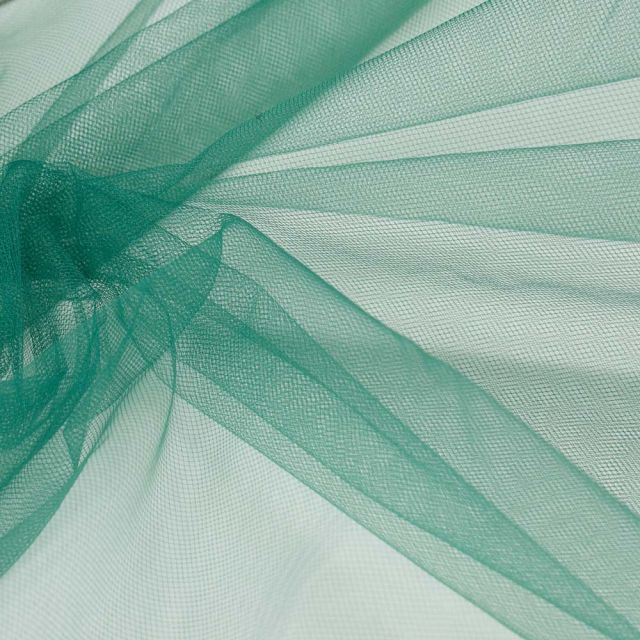 Tissu Tulle souple grande largeur uni Vert émeraude