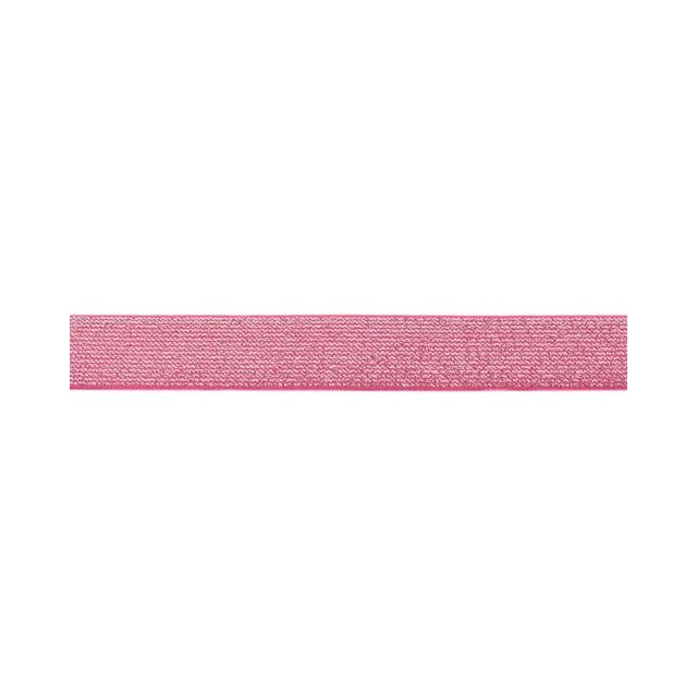 Élastique Plat Lurex 25 mm Fuchsia x1m