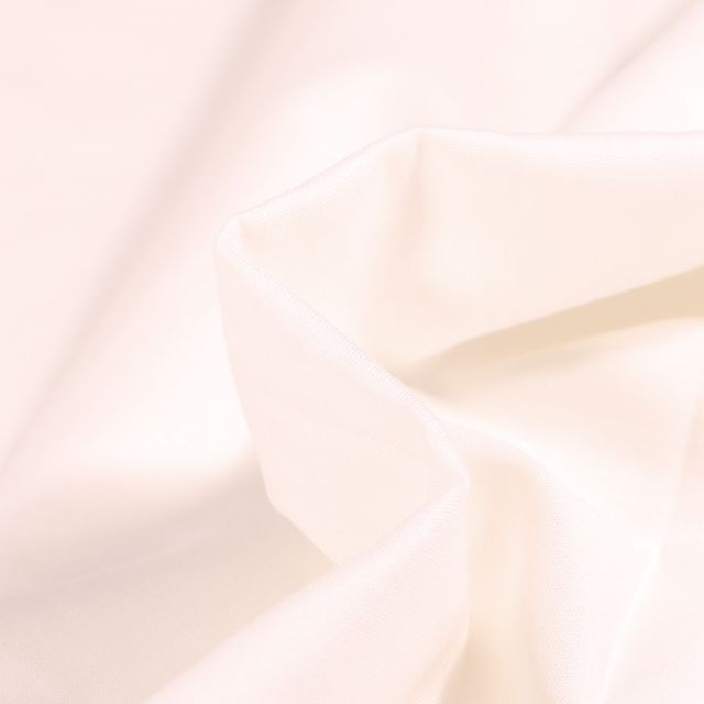 Tissu Popeline de coton unie Bio Blanc cassé