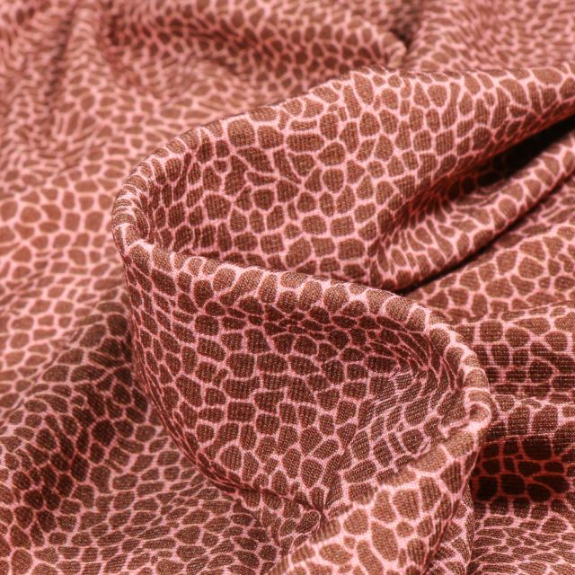 Coupon tissu de 50 cm Jersey Viscose Terracotta