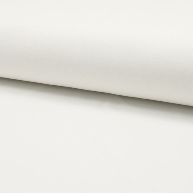 Tissu Crêpe Scuba Uni Blanc Cassé - Par 10 cm