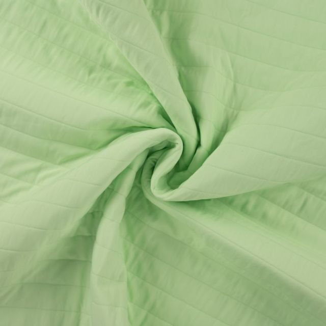 Tissu Coupe-Vent Matelassé uni Vert menthe