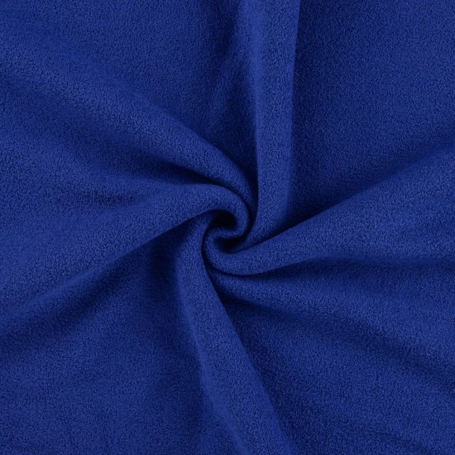 Tissu Eponge envers Polaire uni Bleu roi