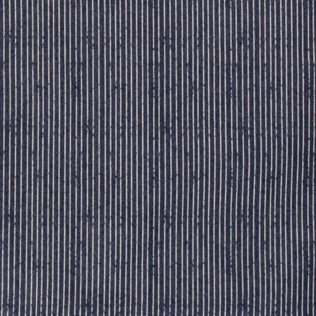 Tissu Jeans stretch Rayé sur fond Bleu marine