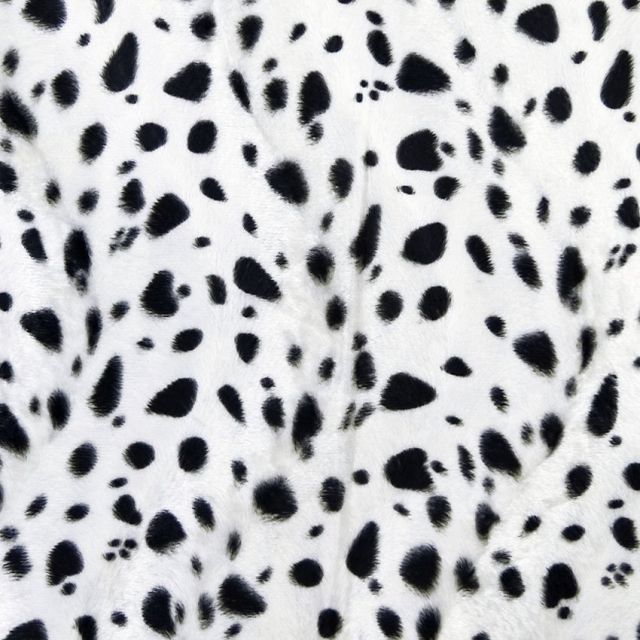 Tissu Velours Peau de bête Dalmatien x10cm