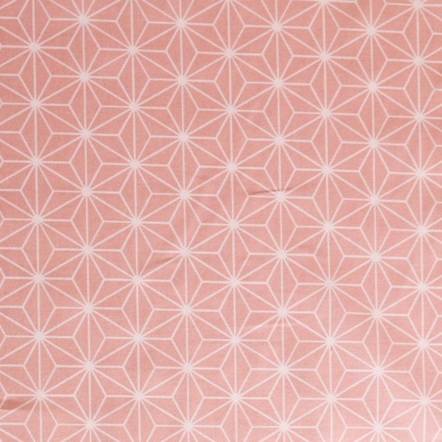 Tissu Coton Imprimé Arty Casual Rose - Par 10 cm