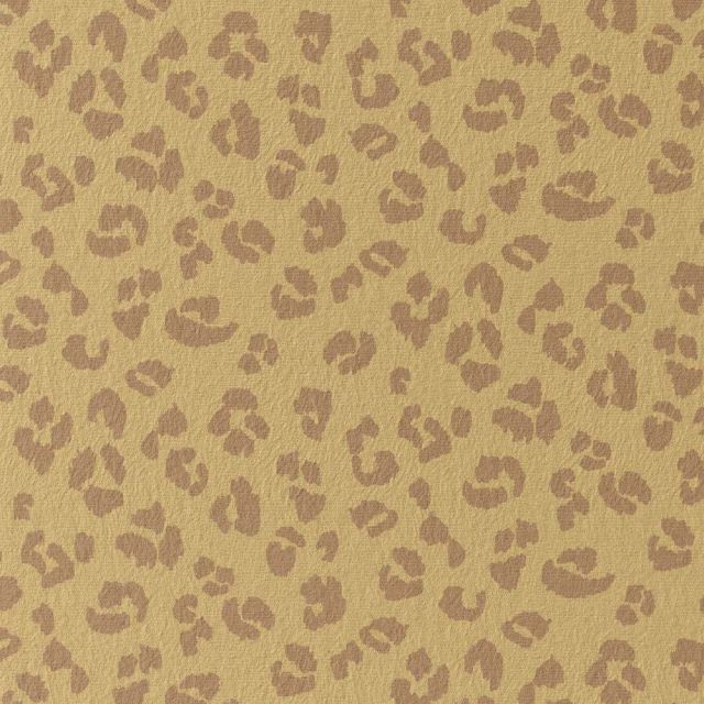 Tissu Jersey Coton Panthère Fawana sur fond Camel