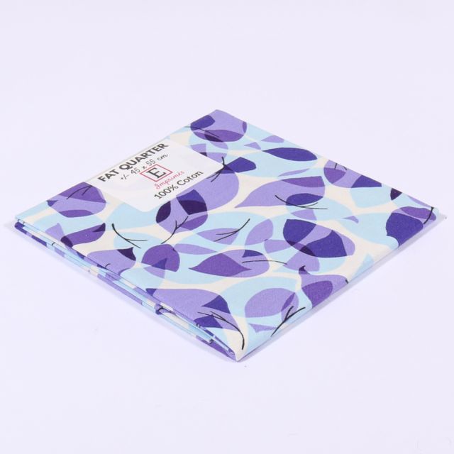 Coupon tissu Coton n°68 Violet - 45 x 55 cm
