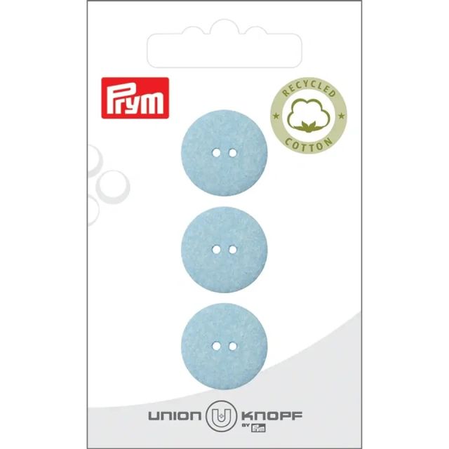 Bouton Prym Coton/Polyester recyclé Anna 18 mm x3 - Bleu clair