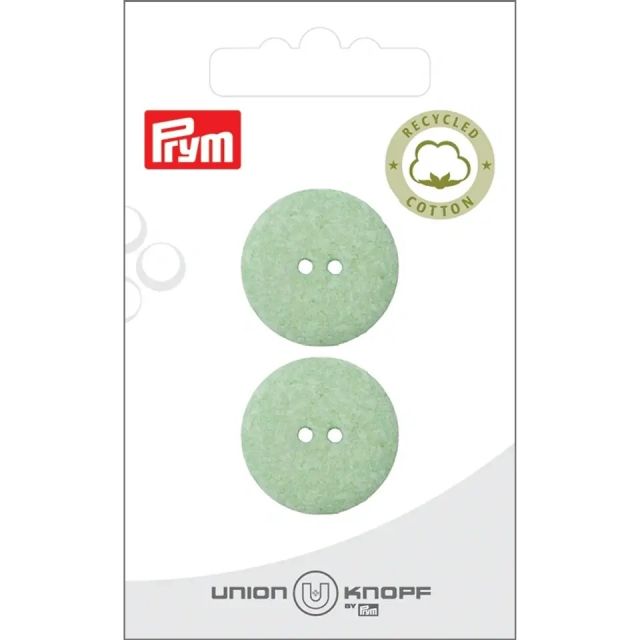 Bouton Prym Coton/Polyester recyclé Anna 23 mm x2 - Vert clair