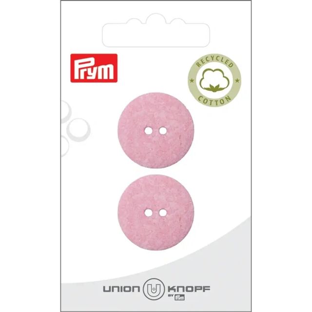 Bouton Prym Coton/Polyester recyclé Anna 23 mm x2 - Rose clair