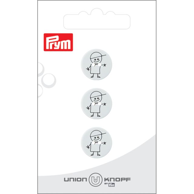 Bouton Prym Petit garçon 15 mm x3 - Blanc