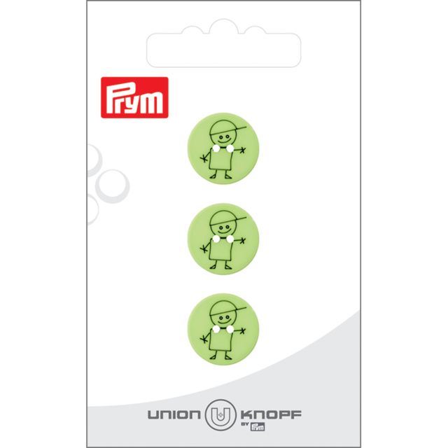 Bouton Prym Petit garçon 15 mm x3 - Vert clair