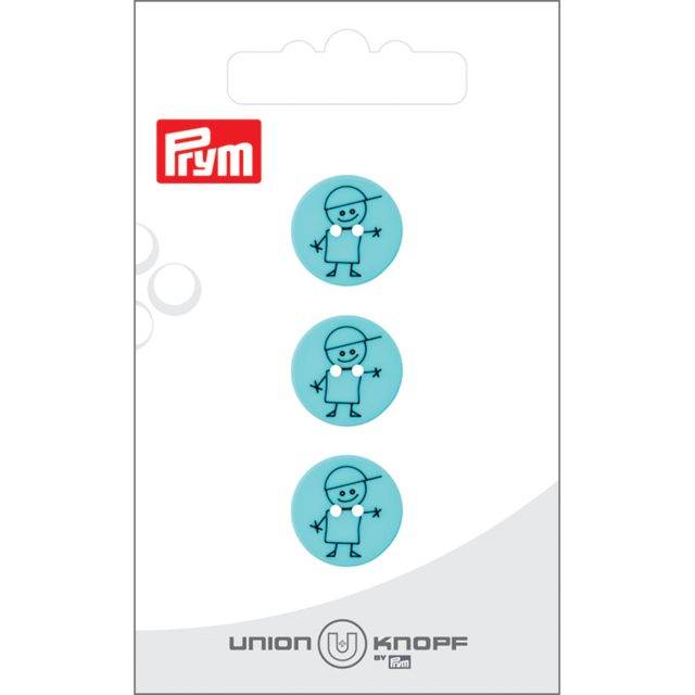 Bouton Prym Petit garçon 15 mm x3 - Turquoise