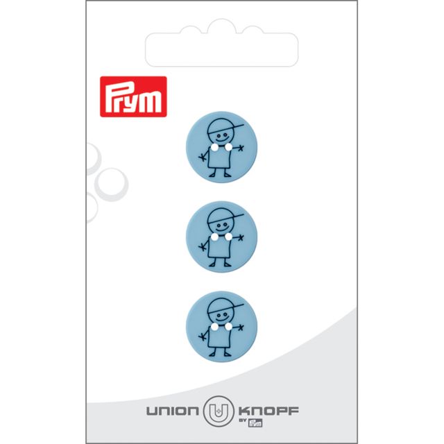 Bouton Prym Petit garçon 15 mm x3 - Bleu lavande