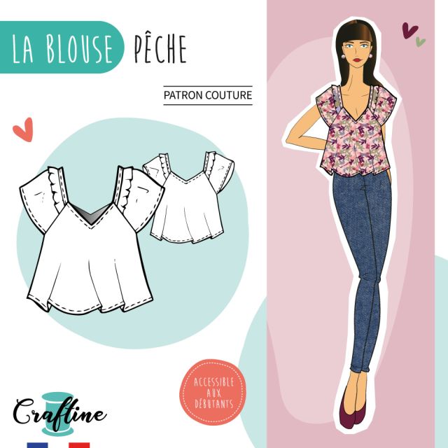 Patron Craftine Blouse Pêche