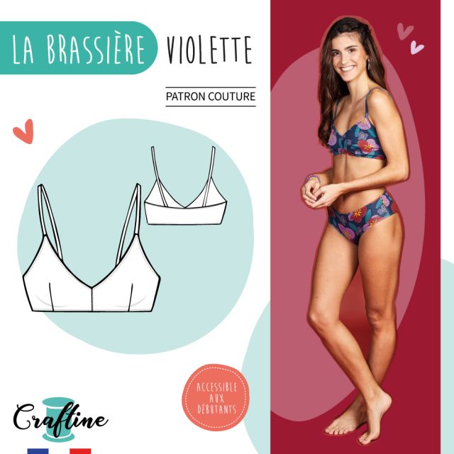 Patron Craftine Brassière Violette